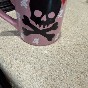 Pink Skull & Crossbones Ceramic Mug